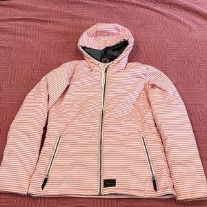 Bonfire women’s large Striped red white winter Jacket